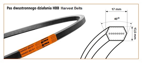2HBB/H-2100 <br>Pas Harvest Belts<br>JD AE48912