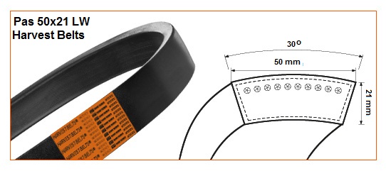 50X21 LW/H1-2865 <br>Pas Harvest Belts<br>FO 4221668181