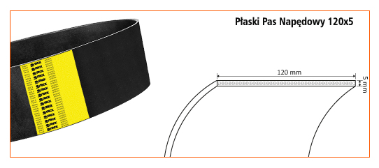 120X5 LW-3850 <br>Płaski pas napędowy