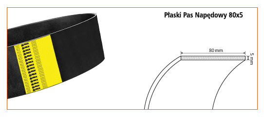 80X5 LW-2000 <br>Płaski pas napędowy