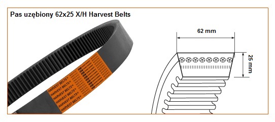 62X25 X/H-2155 <br>Pas Harvest Belts<br>CL 629580.0-VX