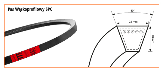 SPC SUP-6000 <br>Pas wąskoprofilowy SUPER