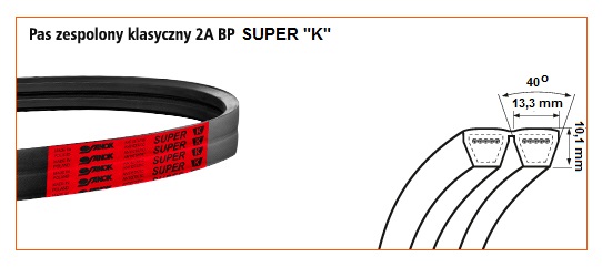 3B BP/K-2886 <br>Pas zespolony "K" klasyczny