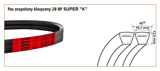 2B BP/VK-2225 <br>Pas zespolony "VK" klasyczny