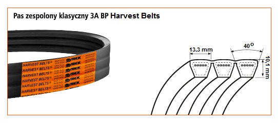 3A BP/H-2120 <br>Pas Harvest Belts<br>NH 89611905