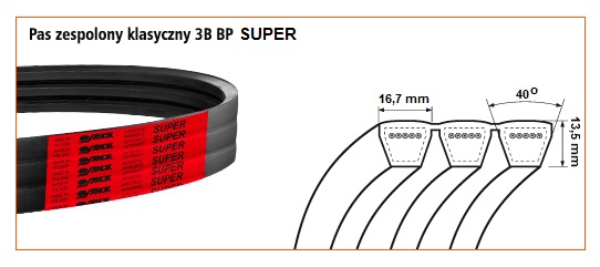 3B BP SUP-3000 <br>Pas zespolony SUPER klasyczny