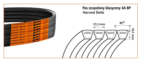 4A BP/H-1610 <br>Pas Harvest Belts<br>NH 851792