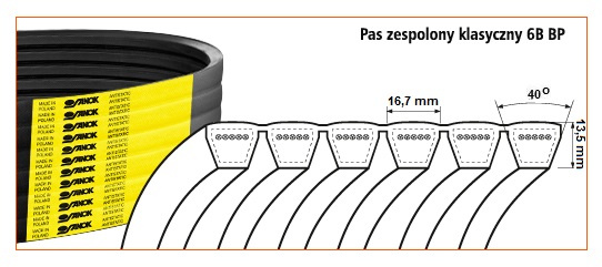 6B BP-3752 <br>Pas zespolony - klasyczny