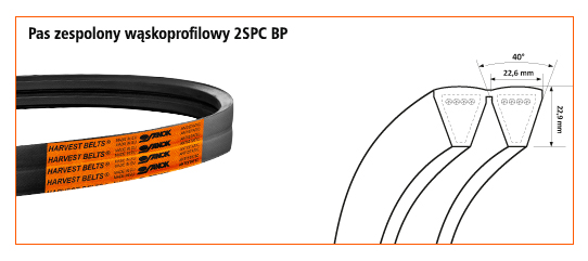 2SPC BP/H-2240 <br>Pas Harvest Belts<br>RO 6201254