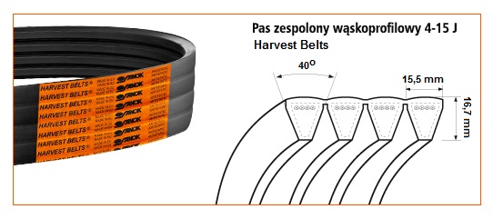 2X4-15J/H-2190 <br>Pas Harvest Belts<br>NH 84017742-2