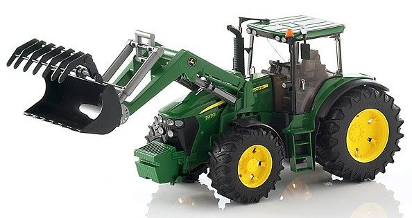 BRUDER-03051 <br>CIĄGNIK JOHN DEERE 7930 Z ŁADOWACZEM