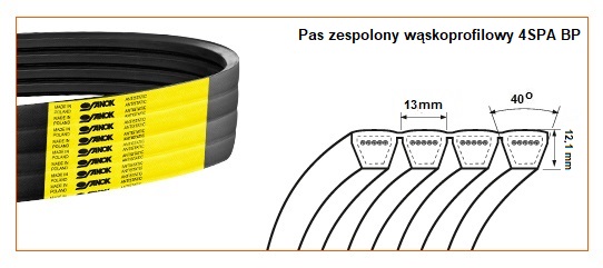 4SPA BP-1608 <br>Pas zespolony - wąskoprofilowy