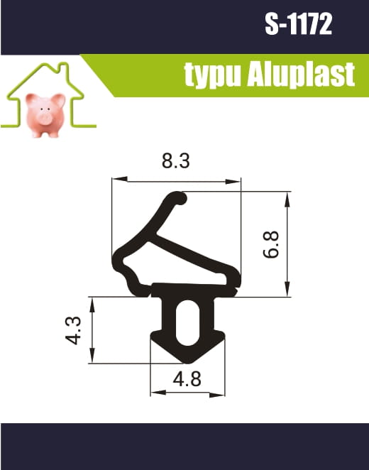 S-1172P Uszczelka oporowa pasująca do systemu ALUPLAST