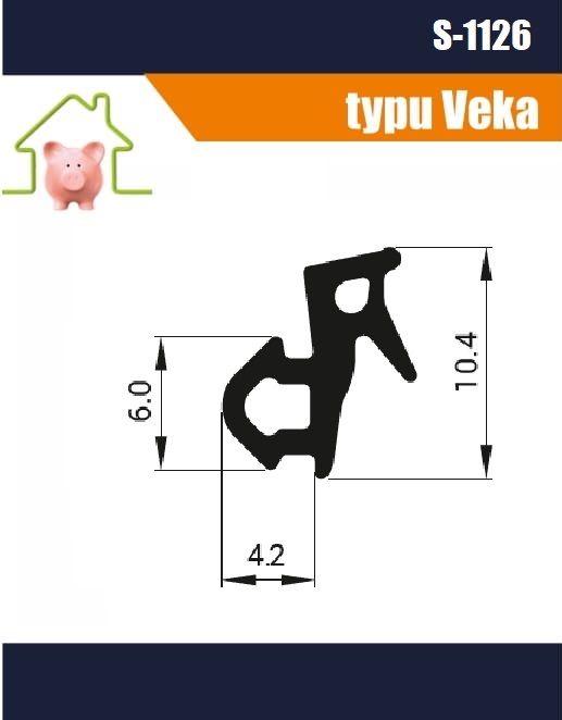 S-1126 Uszczelka oporowa pasująca do systemu VEKA