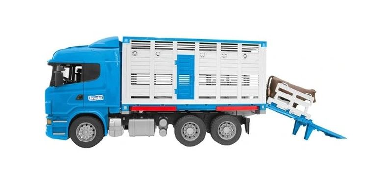 BRUDER-03549 <br>CIĘŻARÓWKA SCANIA Z PRZYCZEPĄ